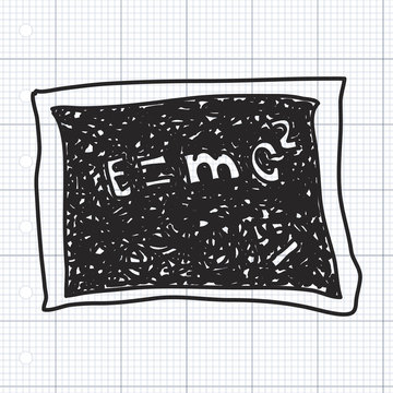 Simple doodle of a blackboard with math equation