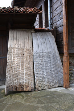 Threshing boards used to separate cereals from their straw