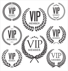 Obraz premium Vip member badge collection