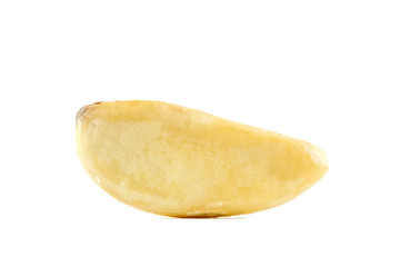 brazil nut close-up isolated on white background