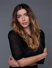 Obraz premium Attractive girl in a studio