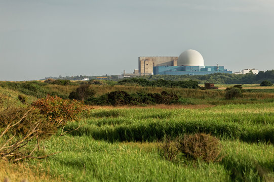 Sizewell A and Sizewell B, two nuclear power stations located on the North Sea coast