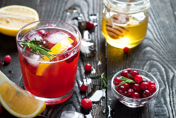 Ice cranberry drink