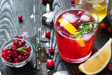 Ice cranberry drink