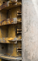 Rusty metal formwork