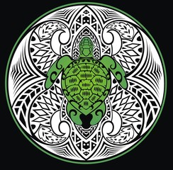 Turtle in a tribal style