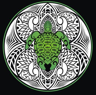 Turtle in a tribal style