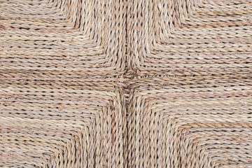 Obraz premium background of old sack material. close up rattan pattern and background