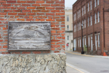 Blank Wooden Building Sign