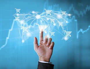 Holding virtual icon  social network