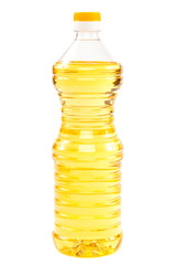 Sunflower oil in a bottle.