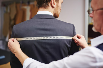 Measuring back of jacket