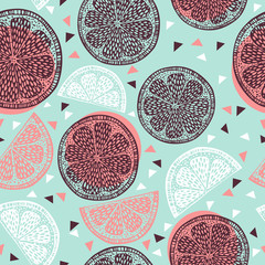 Fototapety  Citrus pattern graphics