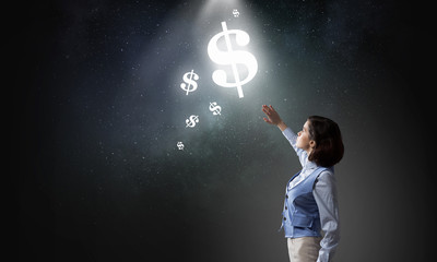 Woman in bright light