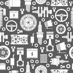 Auto spare parts seamless pattern