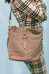 woman with nice handbag