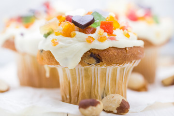 Valentine sweet madness Sweet muffins cream