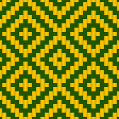 Geometric Tribal Lattice Weave Seamless Pattern for Creating Background