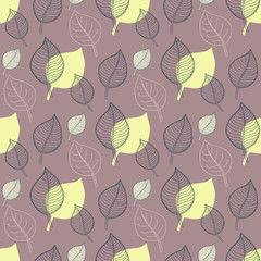 Seamless Autumn pattern:abstract green leaf,leaf fall,defoliation,autumn leaves ,falling leaves