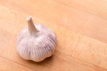 Garlic on Wood