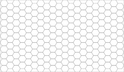 white abstract geometric hexagon pattern background with black o