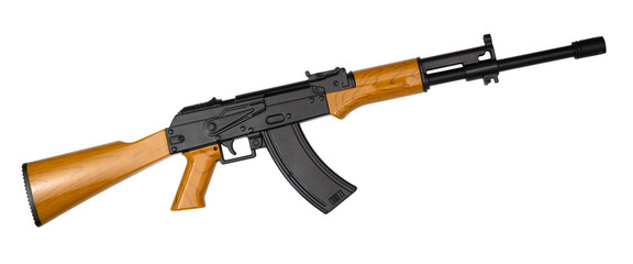 Russian assault rifle AK-47 isolated on white