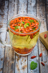 Goji berries tea