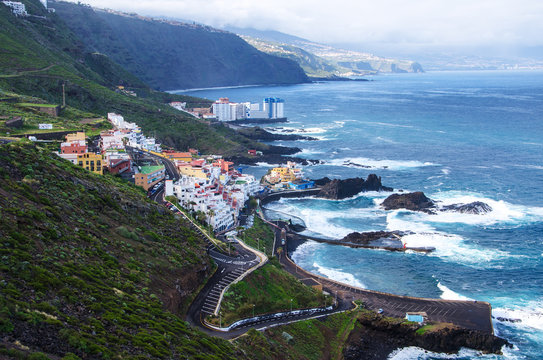 Beautiful landscape near  El Pris, in the North of Tenerife island, Canary islands, Spain