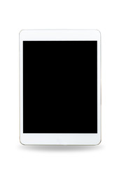 mock up White digital tablet computers isolated on white. Clipping path included.