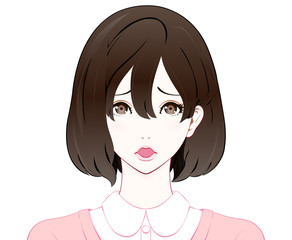 女性の表情 / ショック / 春服