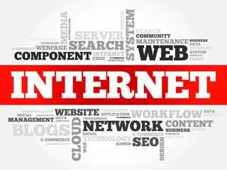 INTERNET word cloud, business concept