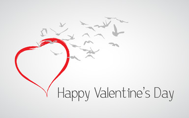 Happy Valentines Day poster, banner, card, background. Vector.