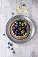 Tart with blueberries