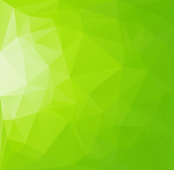 Green Polygonal Mosaic Background, Creative Design Templates