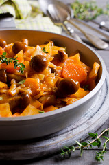 Vegetables with mushrooms