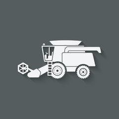 combine harvester farm machinery