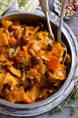 Vegetables with mushrooms