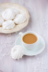 White apple marshmallows,  zephyr for valentine day