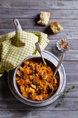 Vegetables with mushrooms