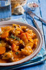 Vegetables with mushrooms