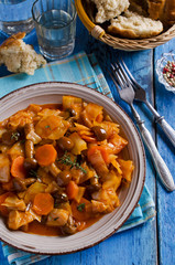 Vegetables with mushrooms