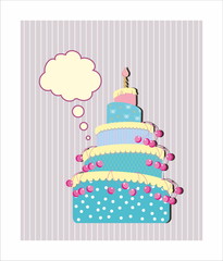 Sweet cake card pattern