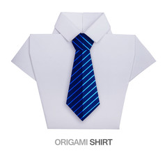Origami shirt with tie