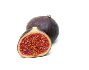 figs close-up isolated on white background