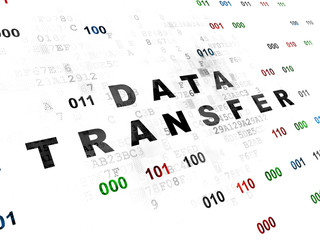 Data concept: Data Transfer on Digital background