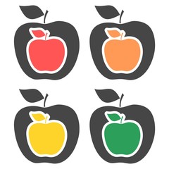 Apple - vector icons set 