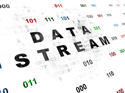 Information concept: Data Stream on Digital background