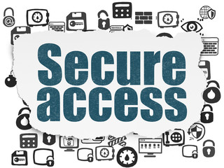 Privacy concept: Secure Access on Torn Paper background