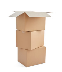 box package delivery cardboard carton stack