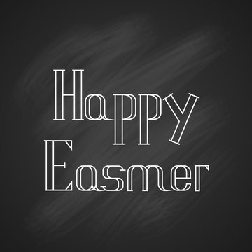 Happy Easter Holiday Sketch Greeting Card Banner 